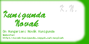 kunigunda novak business card