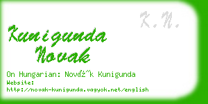 kunigunda novak business card